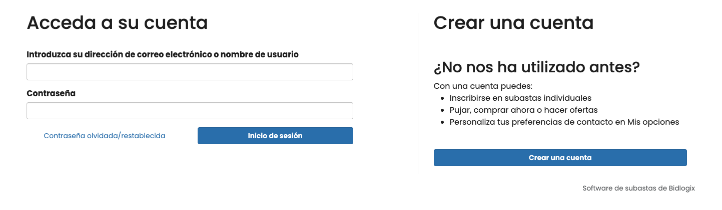 Crear una cuenta